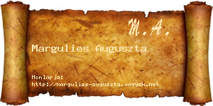 Margulies Auguszta névjegykártya